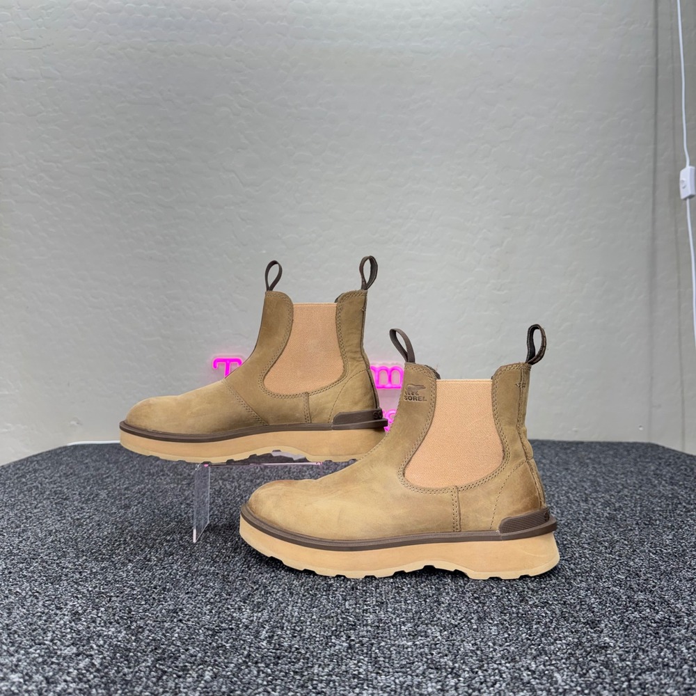 Sorel Hi-Line Chelsea Boot Waterproof Leather Womens 8.5 Tan